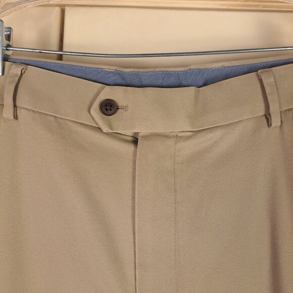 Charles Tyrwhitt Men's Tan Khaki Casual Dress Pants Classic Fit Sz 36 W 34 L - Picture 3 of 11